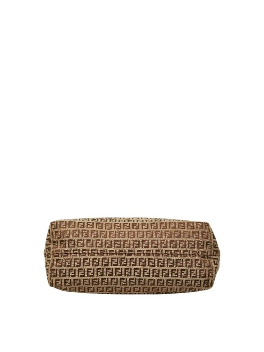 Fendi Zucchino Tote Beige Brown Canvas Leather - Picture 3 of 10